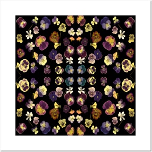 Pansy mirror pattern Posters and Art